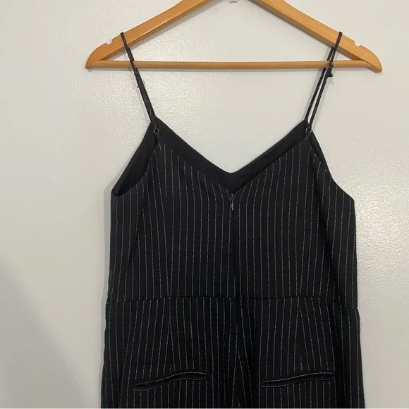 Anthropologie The Essentials Navy Blue Pinstriped Jumpsuit Size 4 - Picture 9 of 12